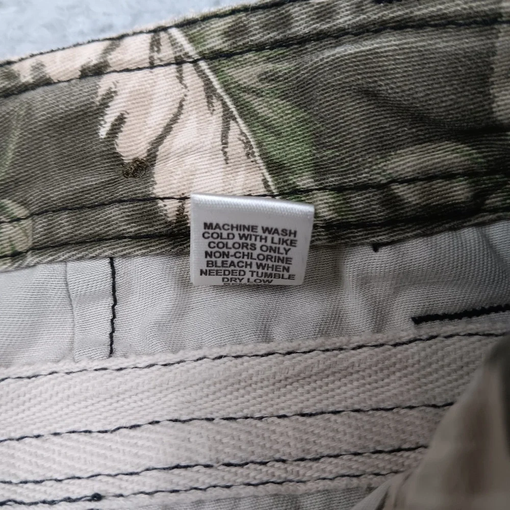 Cato Midi Skirt Women 8 Green Feather Leaf Print Cotton Raw Hem RN 37080